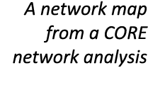 A network map from a CORE network analysis